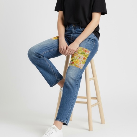 BOOTHEEL TRADING CO - SHERYL CROW - SIZE 12 - CROP JEANS - BOYFRIEND B21 - Picture 2 of 13